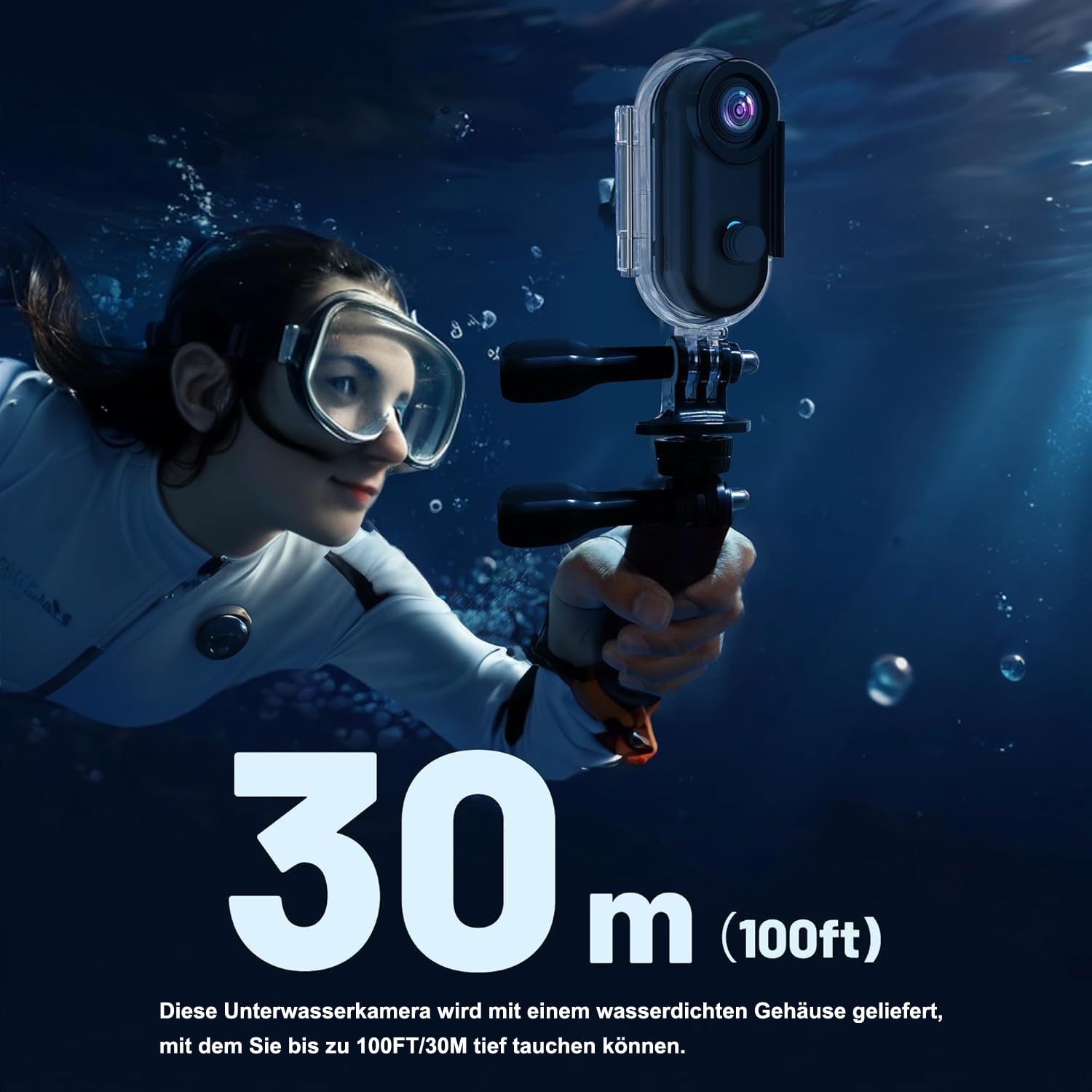 Action Cam 4K Mini Bodycam WLAN Magnetische Mini Körperkamera Ultra HD, POV Kopfkamera mit App, 360° Drehclip, IPX5 Wasserdicht, Dashcam Motorrad Fahrrad Helmkamera für Vlog Haustiere Sport Camera