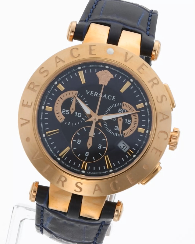 希少】VERSACE ヴェルサーチ 腕時計 メデューサ IAQ ゴールド 黒  