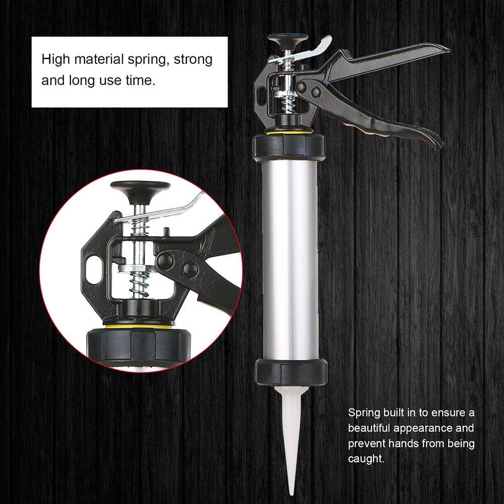 Pistolet do uszczelniania ze stopu aluminium 300 ml, pistolet do klejenia szkła Elastyczny pistolet do miękkiego silikonu do majsterkowania