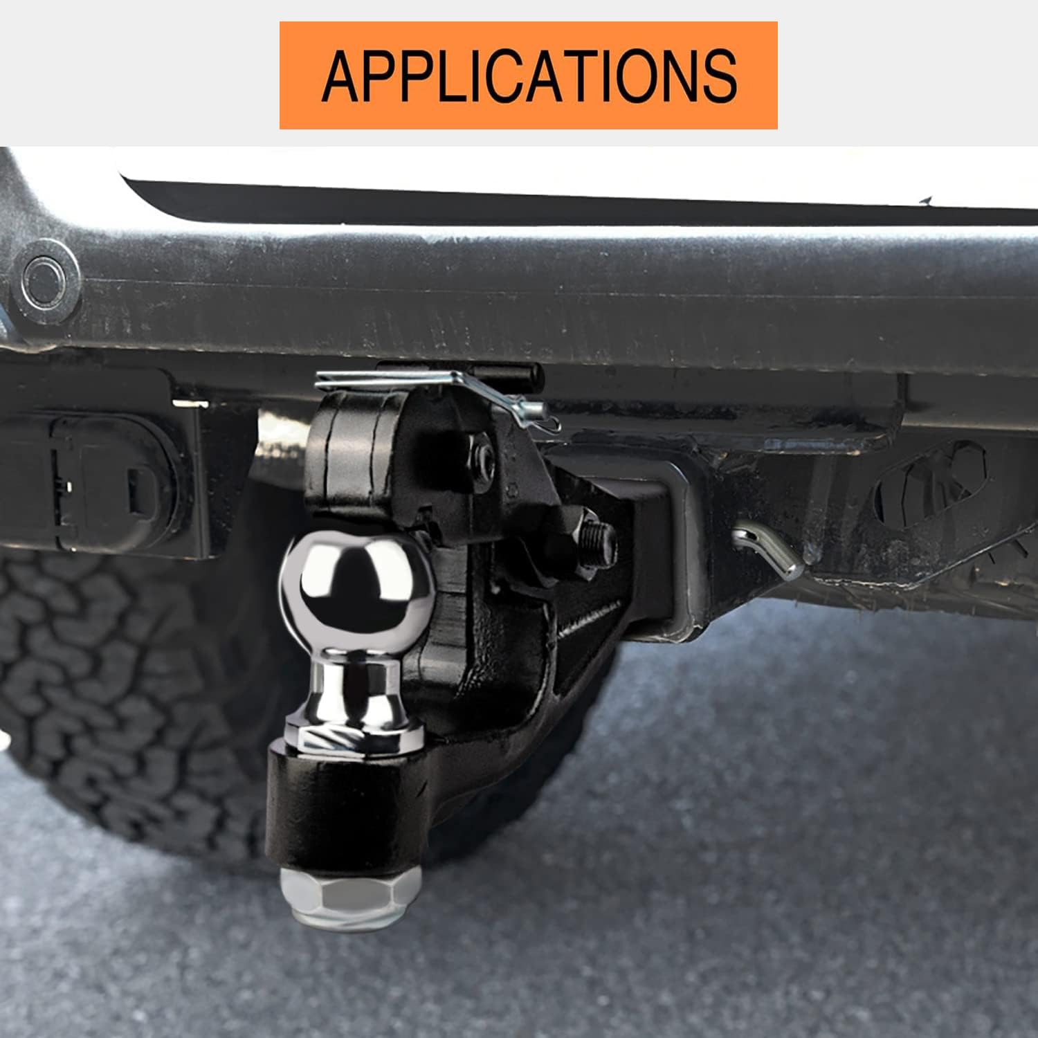 Hak holowniczy ze stali kutej – zaczep Pintle + kulka 50 mm, do traktorów, ciężarówek, sprzętu, napędu 10 t