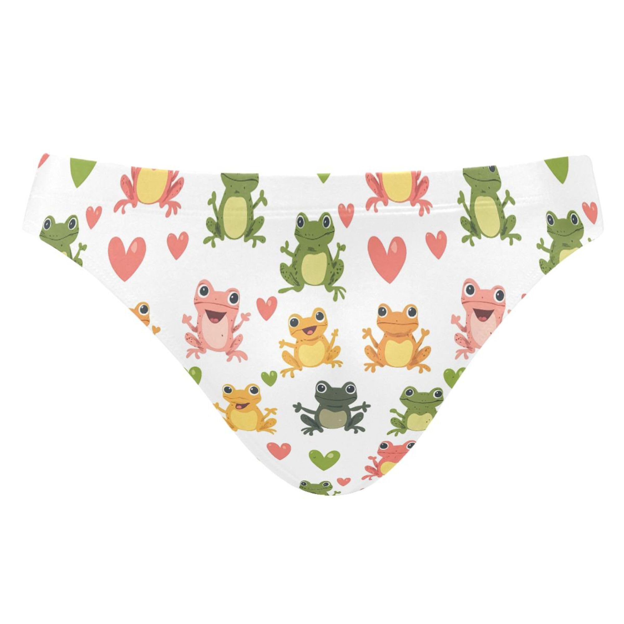 Cute Frog Mens Swimwear Swim Briefs Bikini Swimsuit for Summer Beach L B0404121