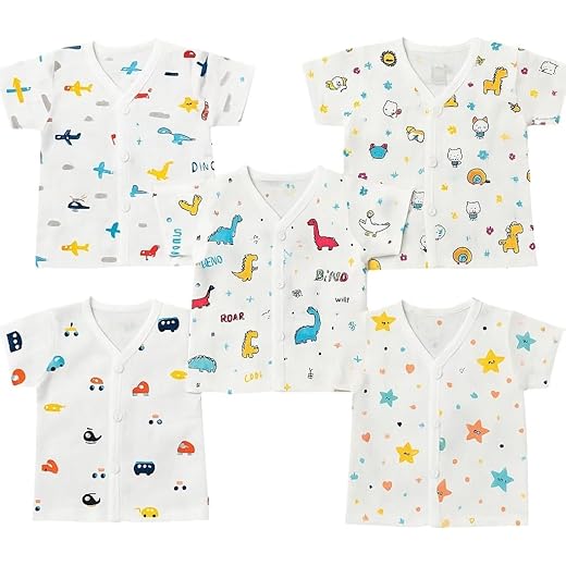 Muslin Half Sleeves Jhabla Infant Top