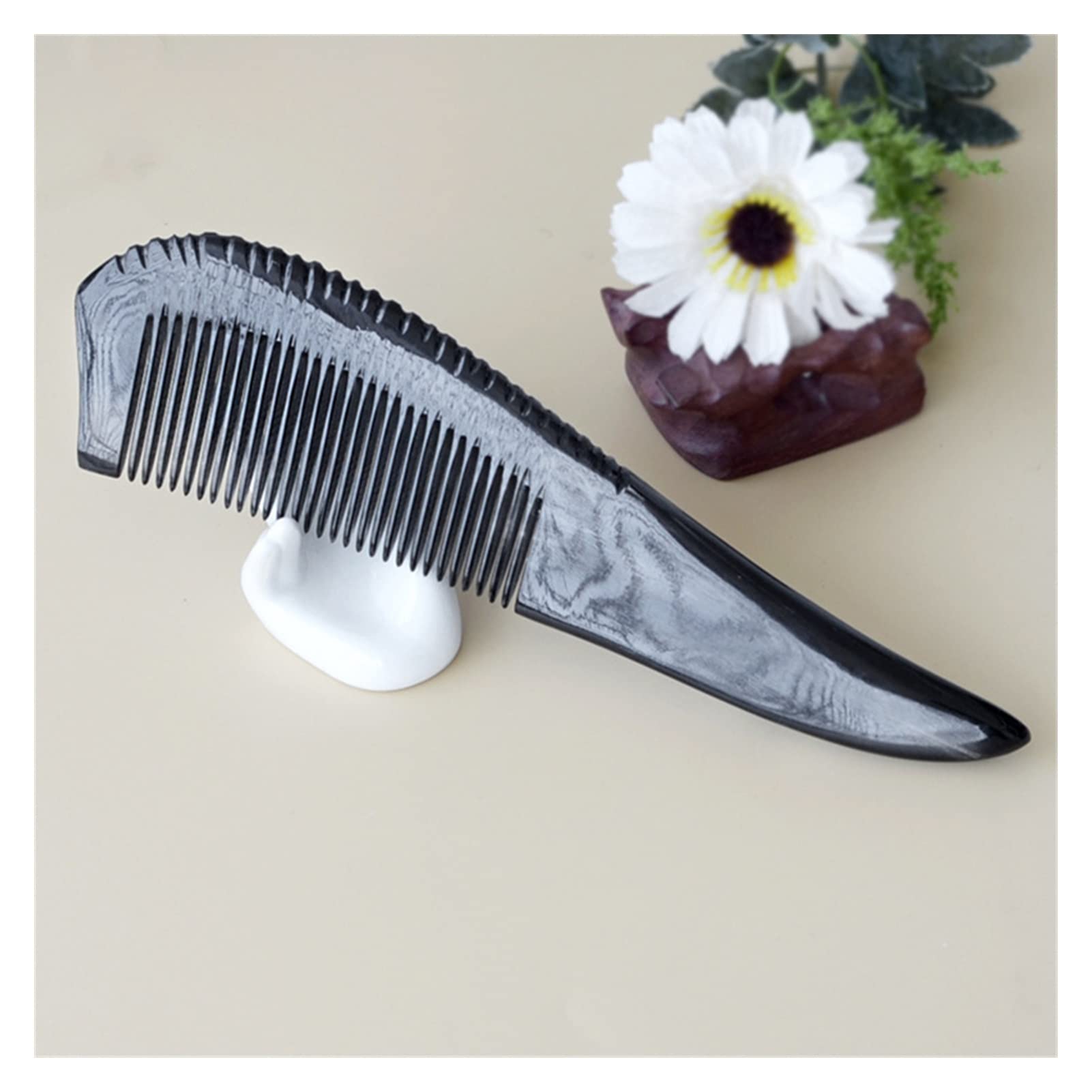 24cm Natural Natural Buffalo Buey Horn Coce Coce Combs Herramienta de Estilo de Peine de diseño de Estilo de diseño (Color : 917-24cm)