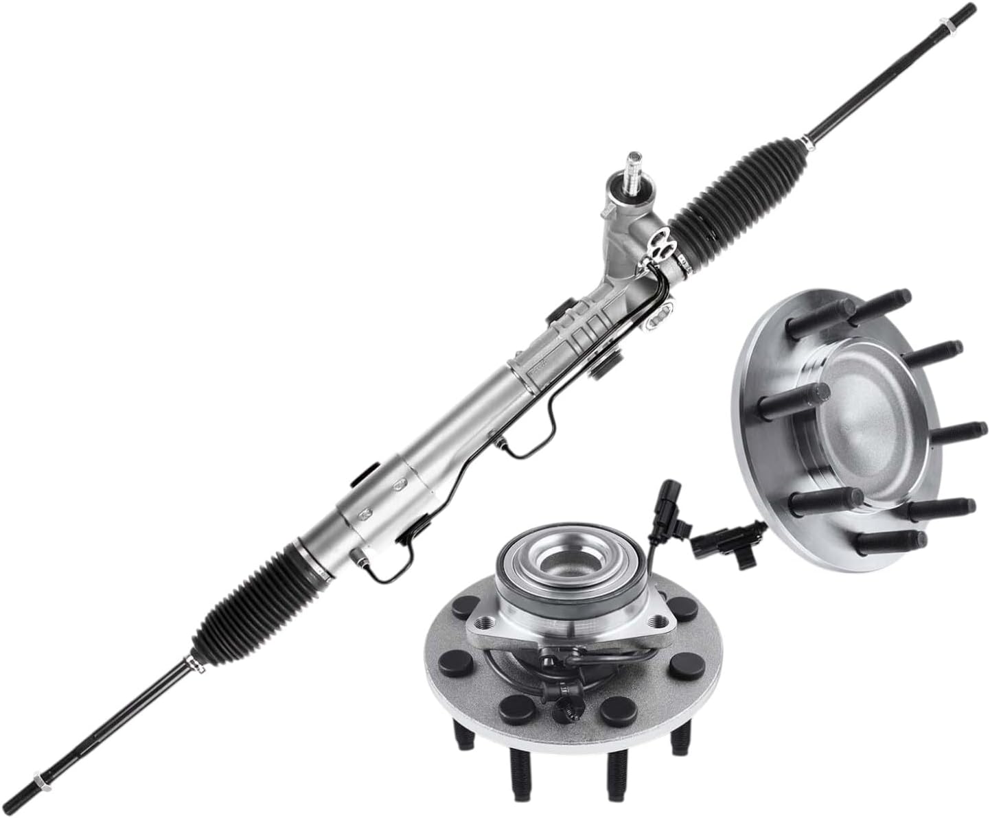 Replacement Parts for 3x Front Rack and Pinion Hub Bearing Kit for Dodge Ram 1500 2006-2008 RWD 8 Lug Mod-AP88P-32791