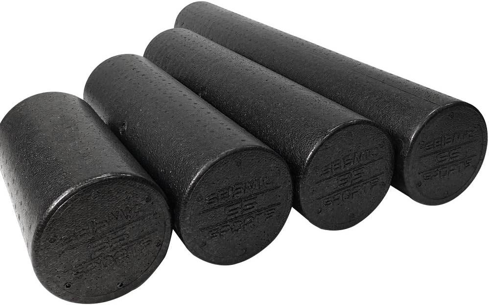 Seismic Sports - SSFR-VAR- Round Foam Roller Bundle 12", 18", 24" and 36" - Reduce Muscle Soreness and Prevent Injury