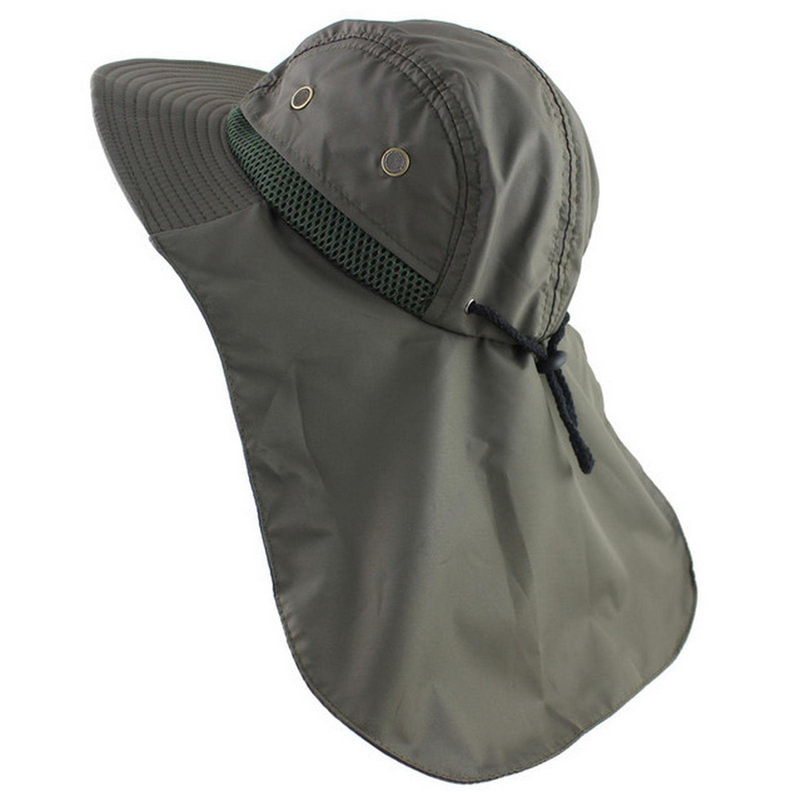 Sombrero de pescador, sombrero de sol para mujeres y hombres, sombrero casual con solapa para el cuello, al aire libre, ala larga, sombrero de pesca, transpirable