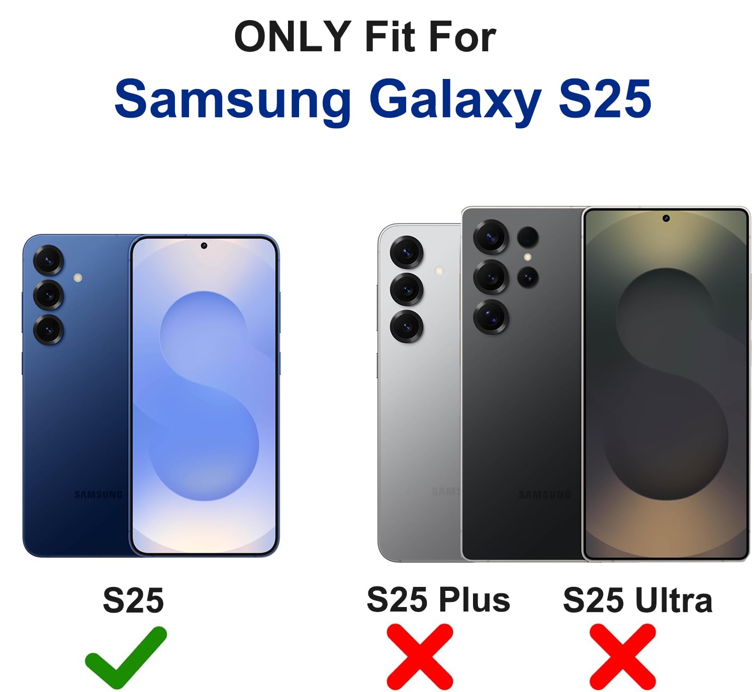 Custodia per Samsung Galaxy S25 con clip da cintura, 2 pellicole protettive per lo schermo, resistenti di grado militare, antiurto, antipolvere, robusta custodia protettiva per Samsung S25 5G