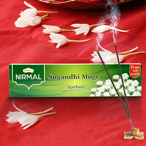 Vista 11 de Shubhkart Nirmal Agarbatti - Varillas de incienso Vandita Masala de 9 pulgadas de largo para Puja, fragancia de larga duración, sin carbón