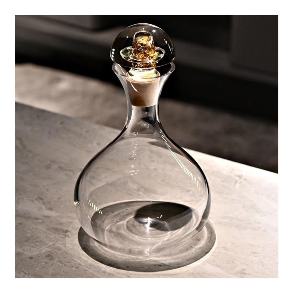aireador de vino, Jarra decantadora de vino cristal 1000 ml con tapón, ideal for cenas en casa y regalos