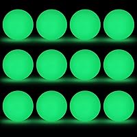 Elcoho Glow in the Dark Ice Hockey Pucks - 6 Green Floor Pucks Bulk + Drawstring Bag for Outdoor Indoor Training Youth Adults