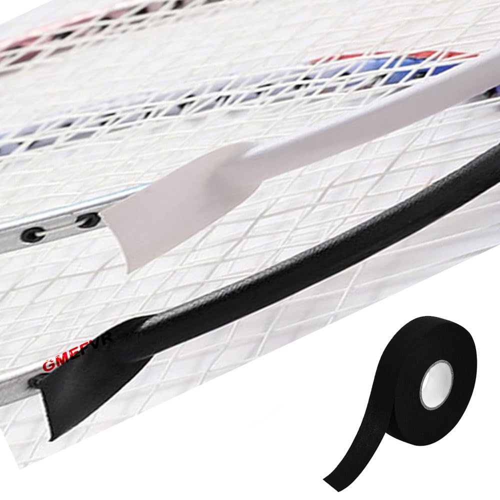Gmefvr Badminton and Tennis Squash Racquet Racket String Protection Tape 10mm 20 Meter (Black)-image-9