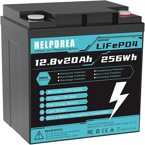 Miniatura 7 de Batería de litio LiFePO4 de 12 V 7 Ah, batería recargable de ciclo profundo de más de 4000 con BMS para RV, sistema solar para almacenamiento de