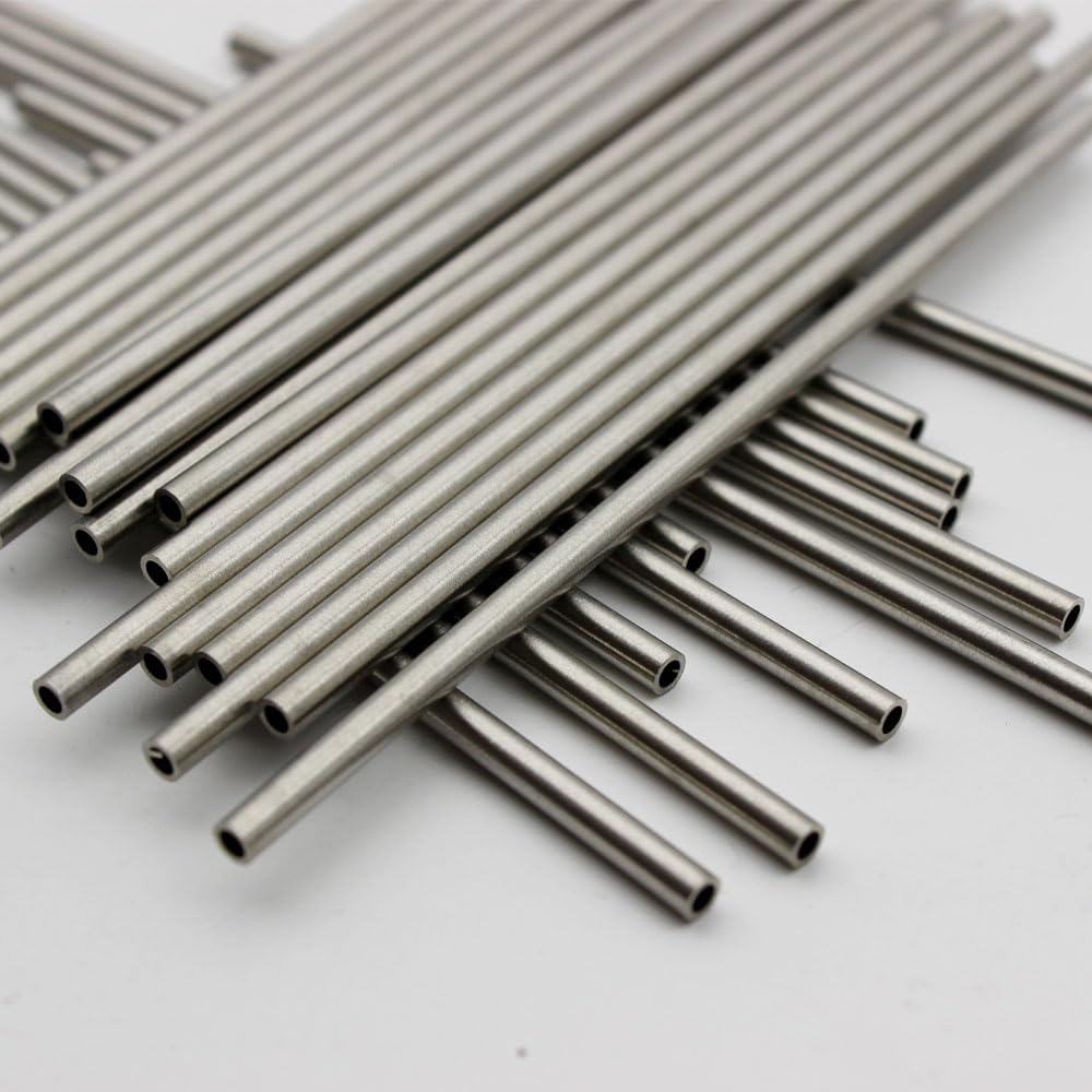 OD6.5mm 304 Seamless Stainless Steel Capillary Tube Length 50mm-500mm Round Capillary ID6.1mm 6mm 5.9mm 5.5mm 4.9mm 4.5mm(Length 100mm x 4pcs,OD6.5mm x ID6mmm)