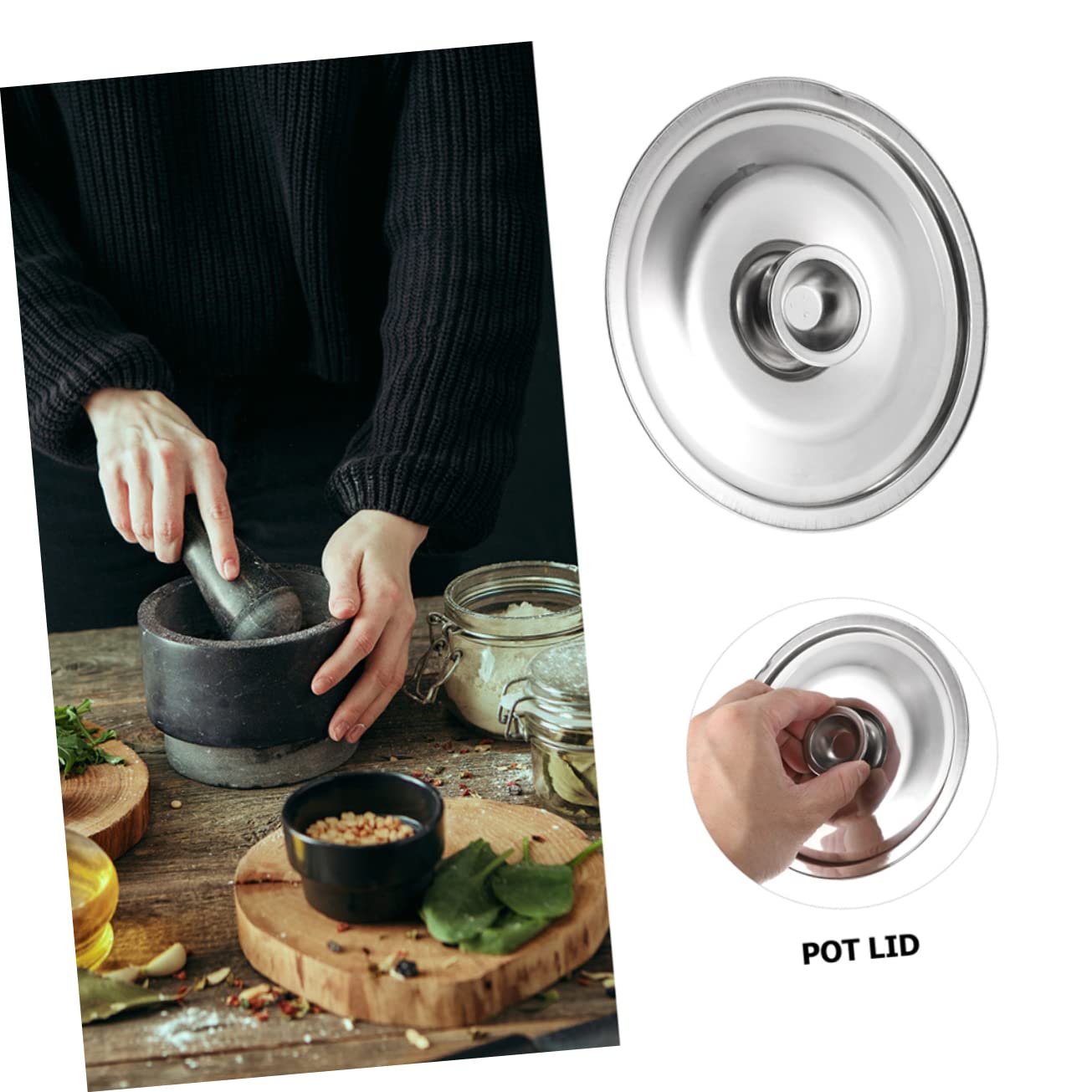 Support Rangement Couvercles Casseroles Cabilock - 4 Pièces Noir - Organisation Cuisine Murale