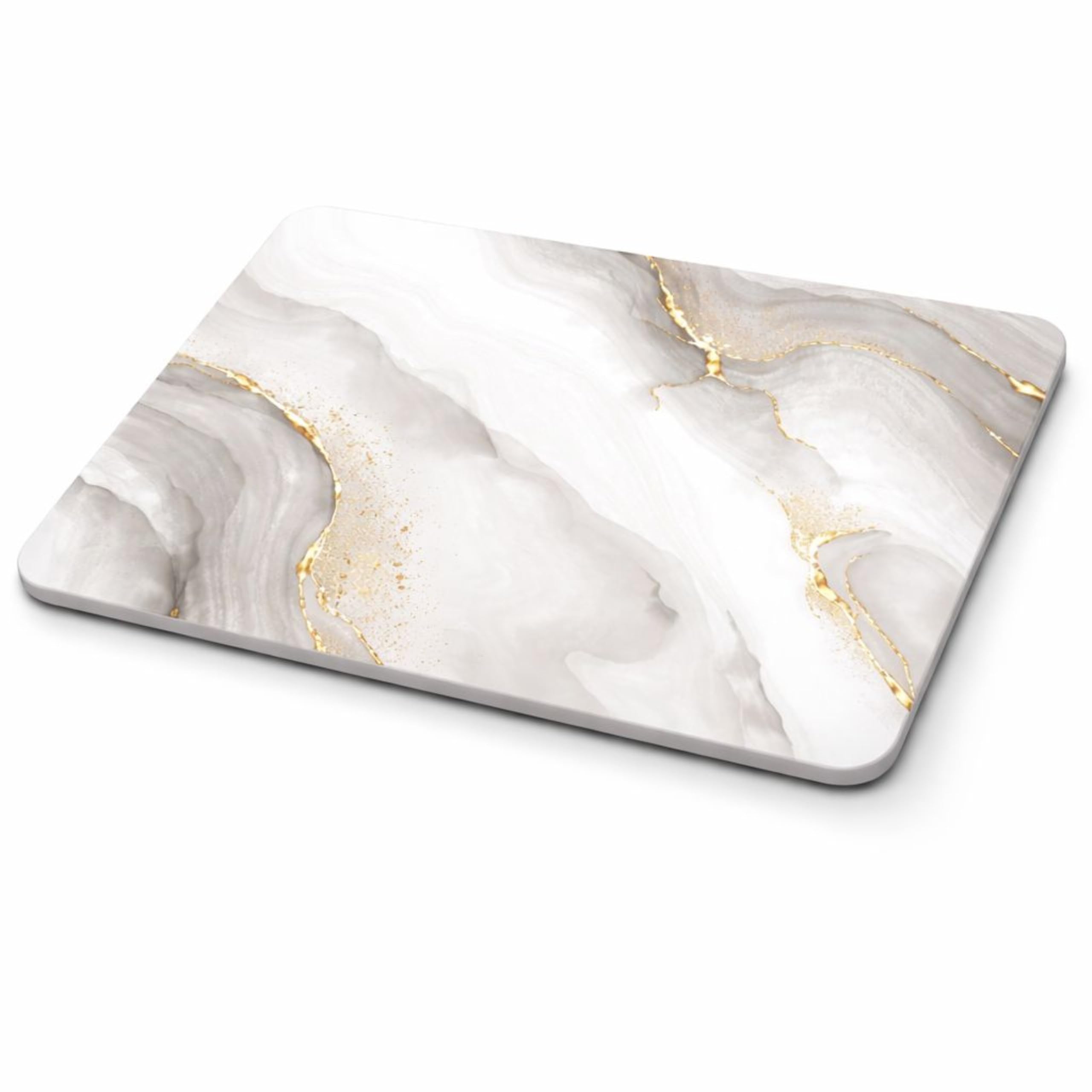 Tappeto diatomite bagno (60 x 40 cm) - Pietra assorbente ad asciugatura istantanea, antibatterico e antiscivolo, per doccia e cucina, effetto marmo avorio