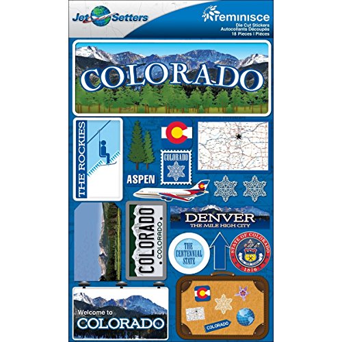 Jet Setters Dimensional Stickers-Colorado