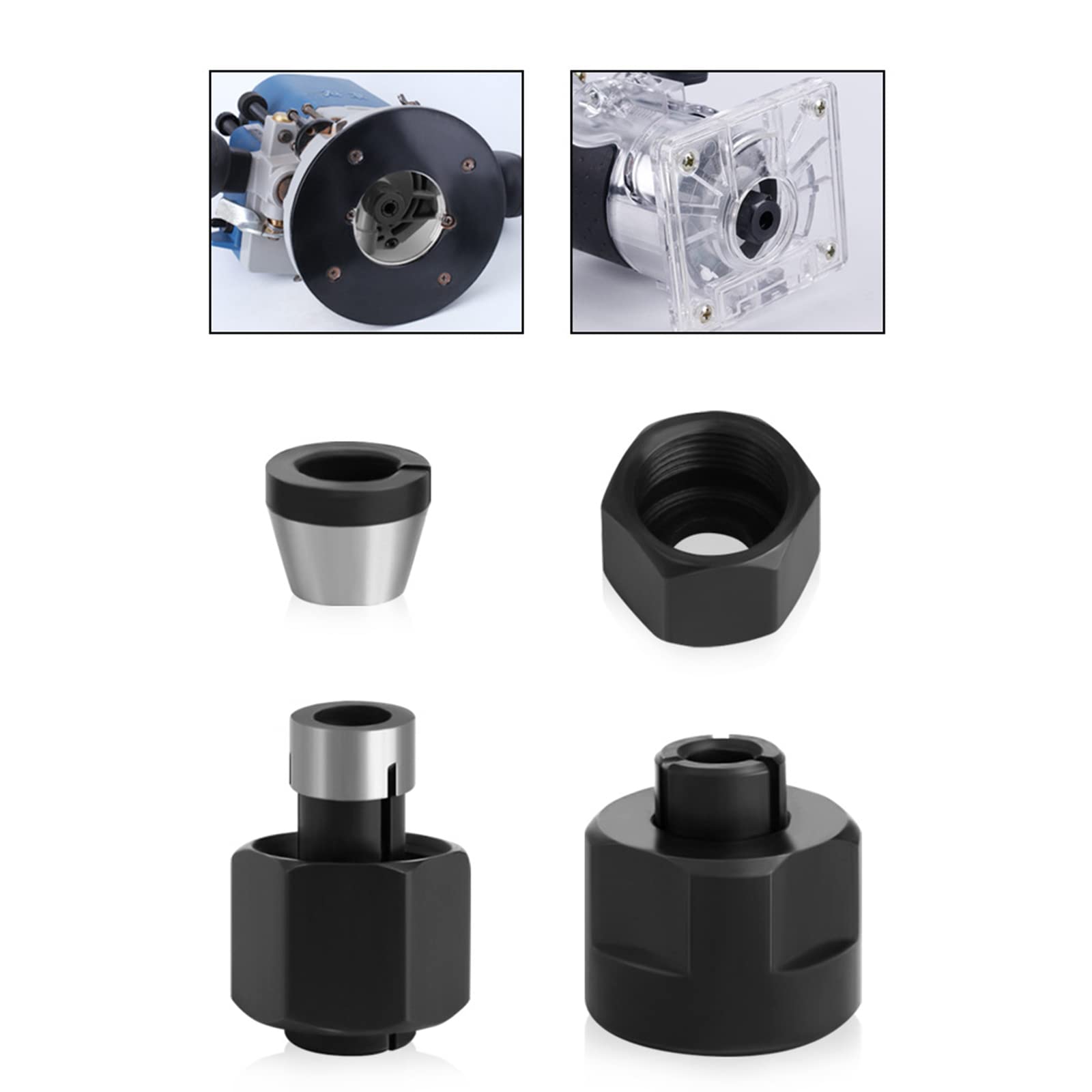 6mm/6.35mm/8mm M15 Engraving Machine Chuck Nut Carbon Steel Electric Router Milling Cutter Accessories For Woodworking