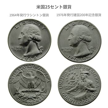 Amazon | ゴルフマーカー ダブルクォーター 25セント銀貨 ボール
