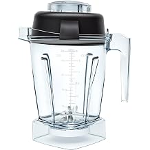 48oz Low Profile Blender Pitcher Compatible with Vitamix 5200 5300 750 7500 5000 6300 E310 E320, Replacement Container with Upgraded Stainless Steel Blades, Fits Classic & Explorian Series