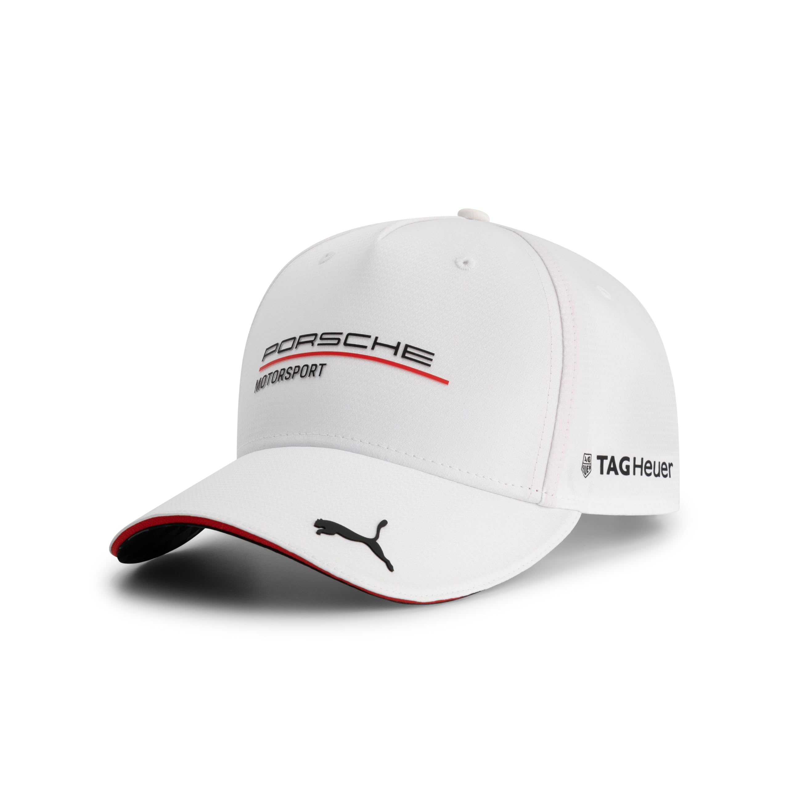 PUMA Porsche Motorsport Cappellino del Team con Visiera Curva e Loghi Porsche Motorsport e Sponsor, Incluso Un Logo Visiera