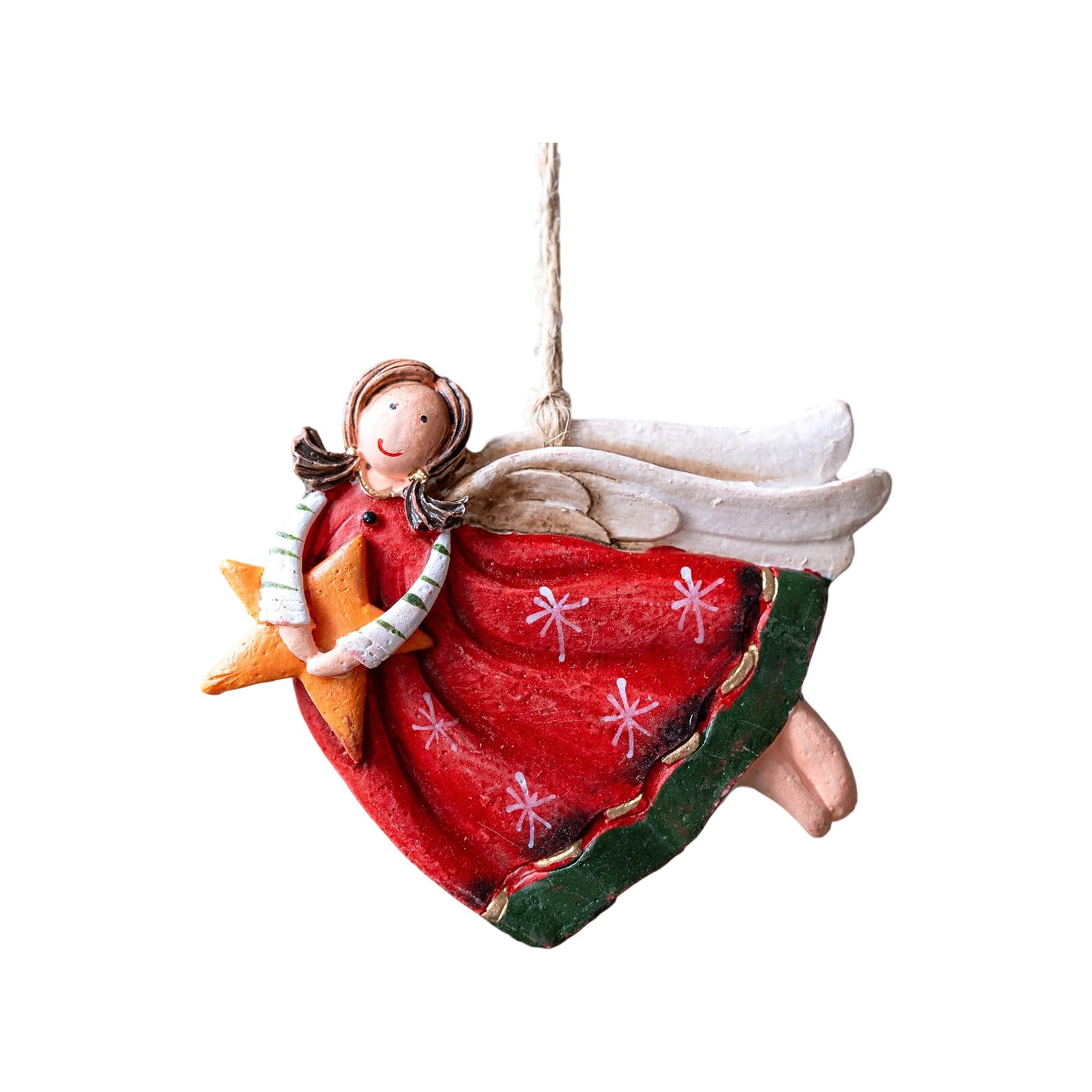 Christmas Tree Ornament Resin Angel Sculptures Christmas Tree Hanging Decoration for Mantels Holiday Decorations Angel Ornament