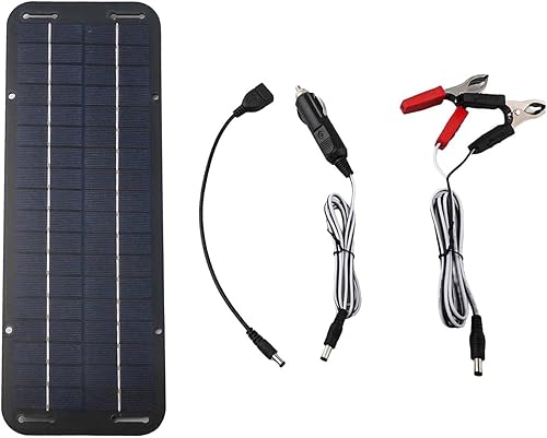 Miniatura 7 de 30W 12V Solar Panel Trickle Charger Kit With Suction Cups USB Connector Charging System, Waterproof Design, For Car, Boat, RV, Motorcycle, Tractor,