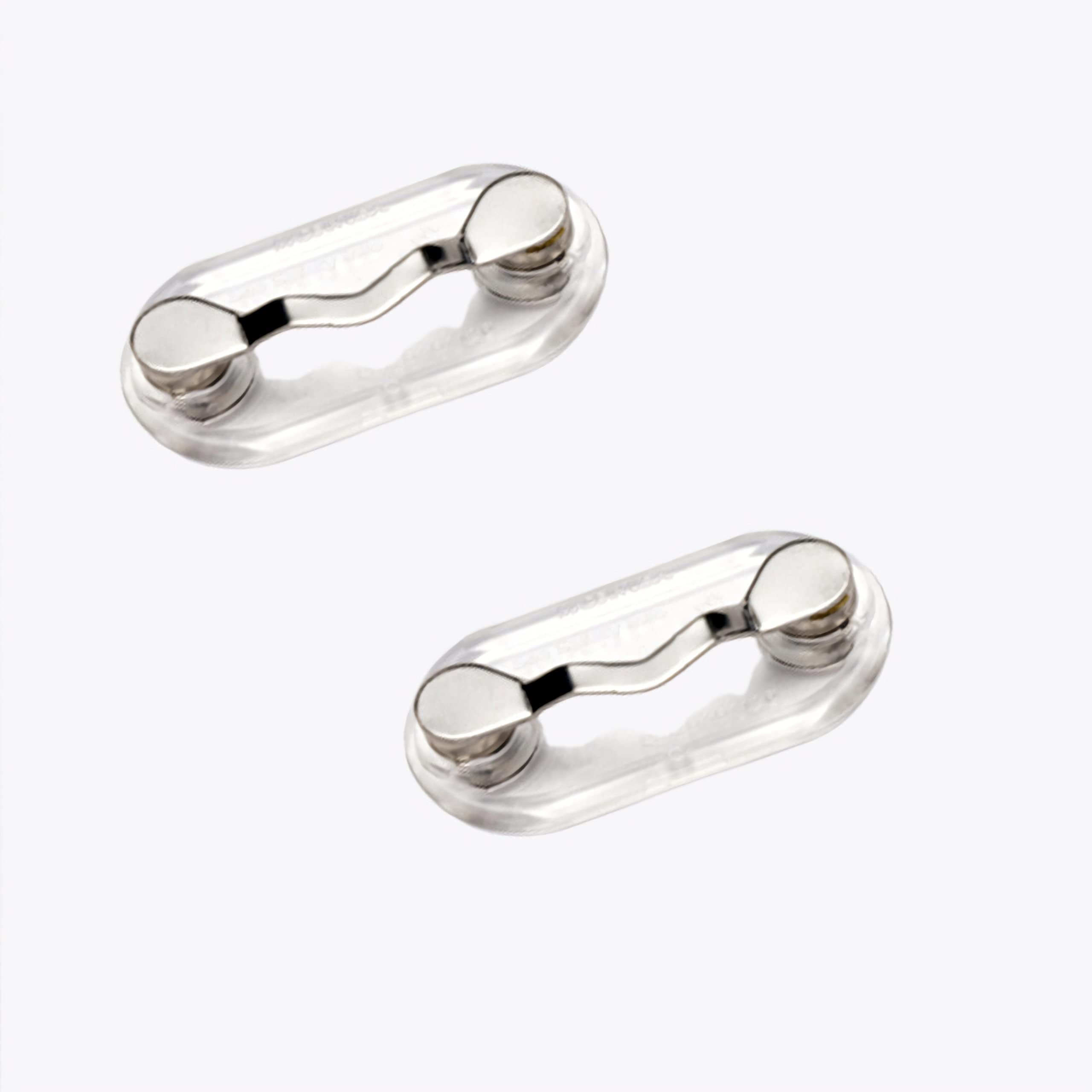 MAKINGTEC 2Pcs Magnetic Glasses Frames, Sunglasses Work Number Plate Name Plate ID Card Stainless Steel Badge Holder, Unisex Storage Glasses Clip