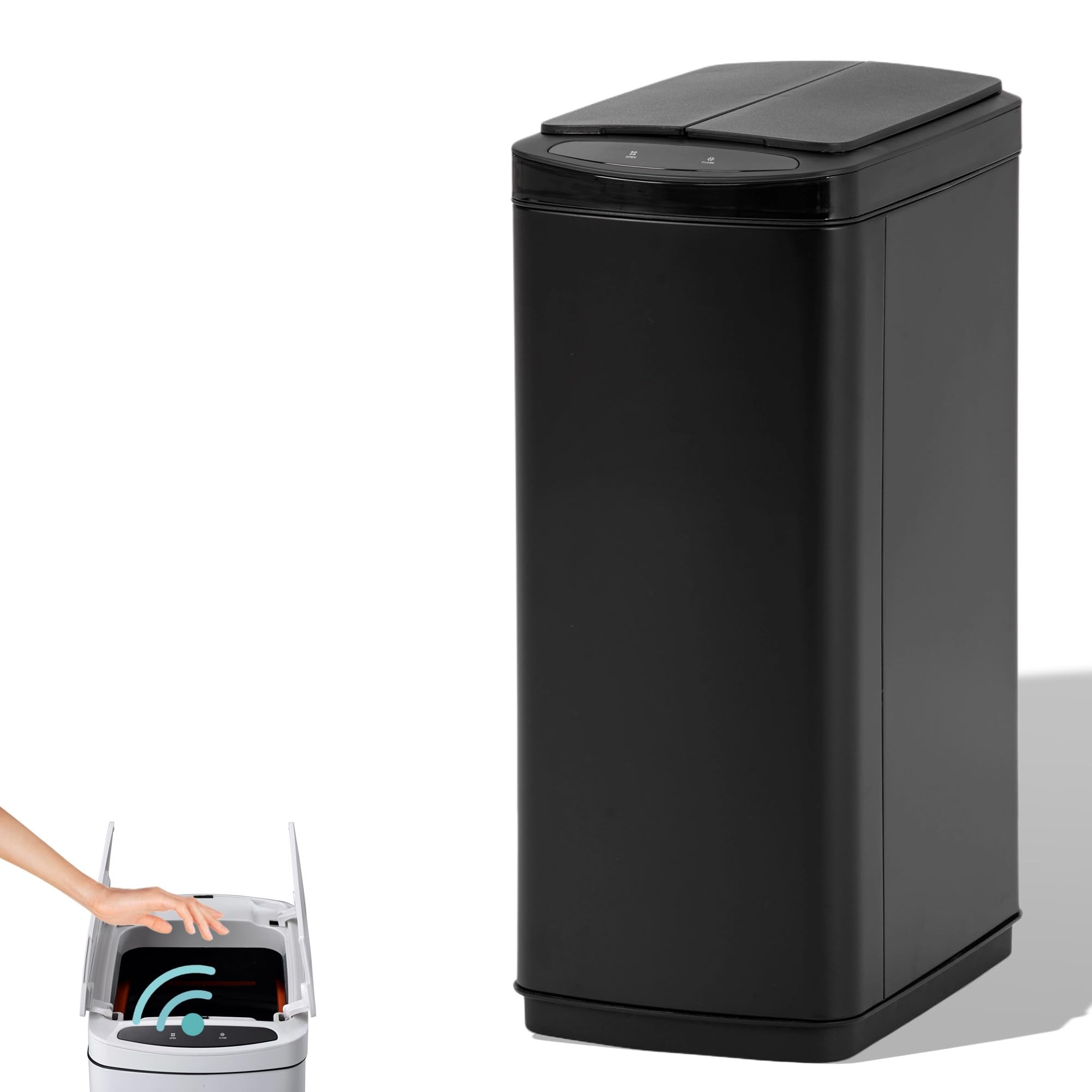 エコフレンドリー自動開閉ステンレスゴミ箱50L - 人感センサー付き エコフレンドリー自動開閉ステンレスゴミ箱50L - 人感センサー付き
