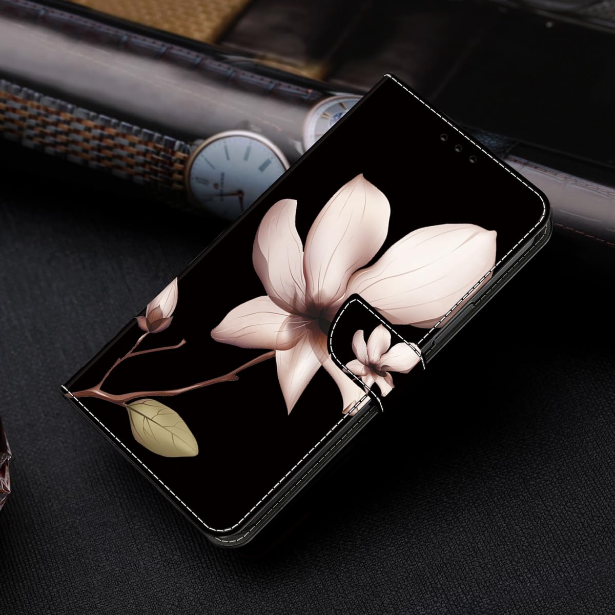 Vegan Leather Wallet Case For Samsung Galaxy A36 5G - ID Card Holder With Magnetic Closure (TJS Brand)