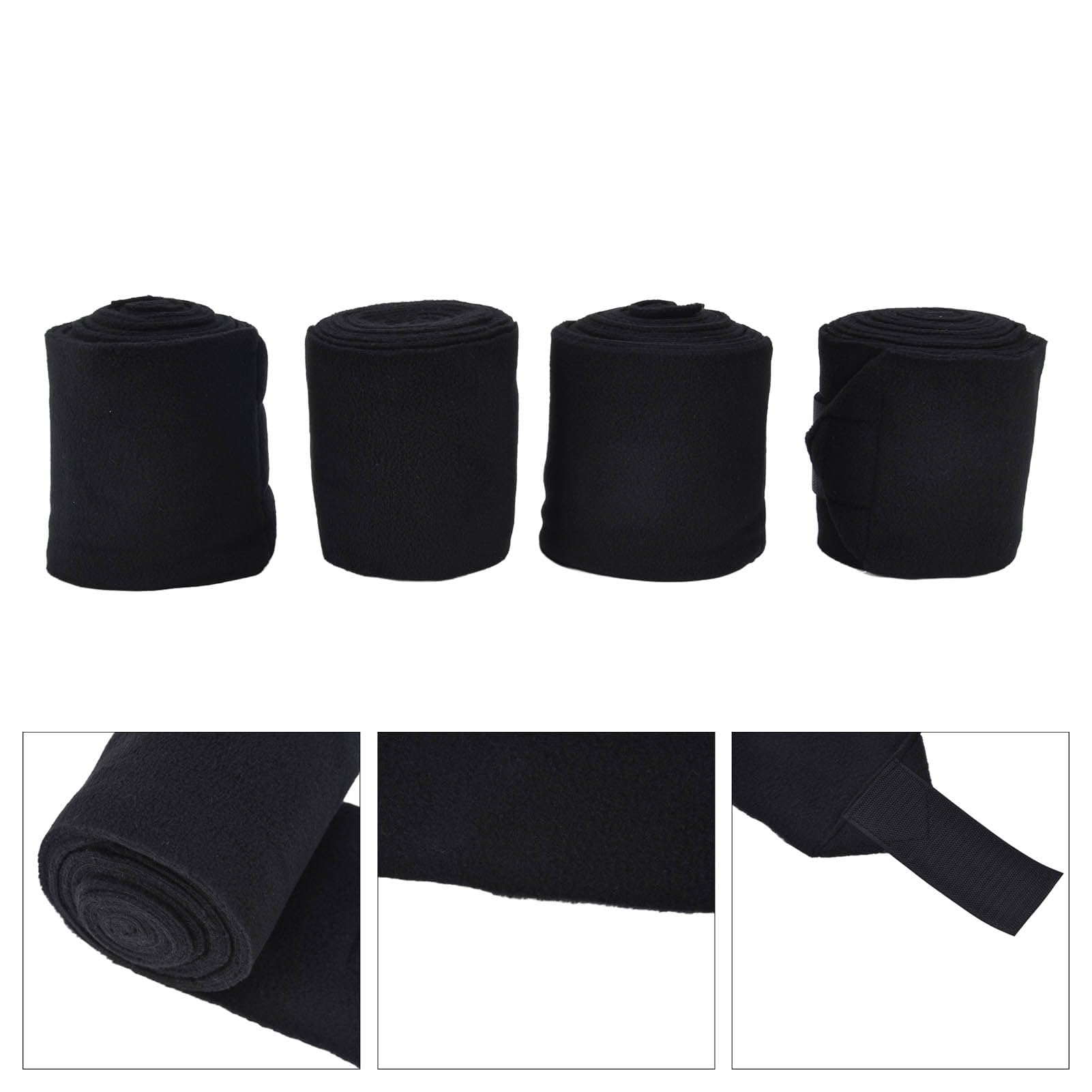 Atyhao Vendas para Caballos Vendas para Piernas, Vendas Estables Vendas para Piernas Ecuestres para Caballos Vendas para Botas de Piernas de Caballo para Caballo Perro Vaca Gato (Negro)