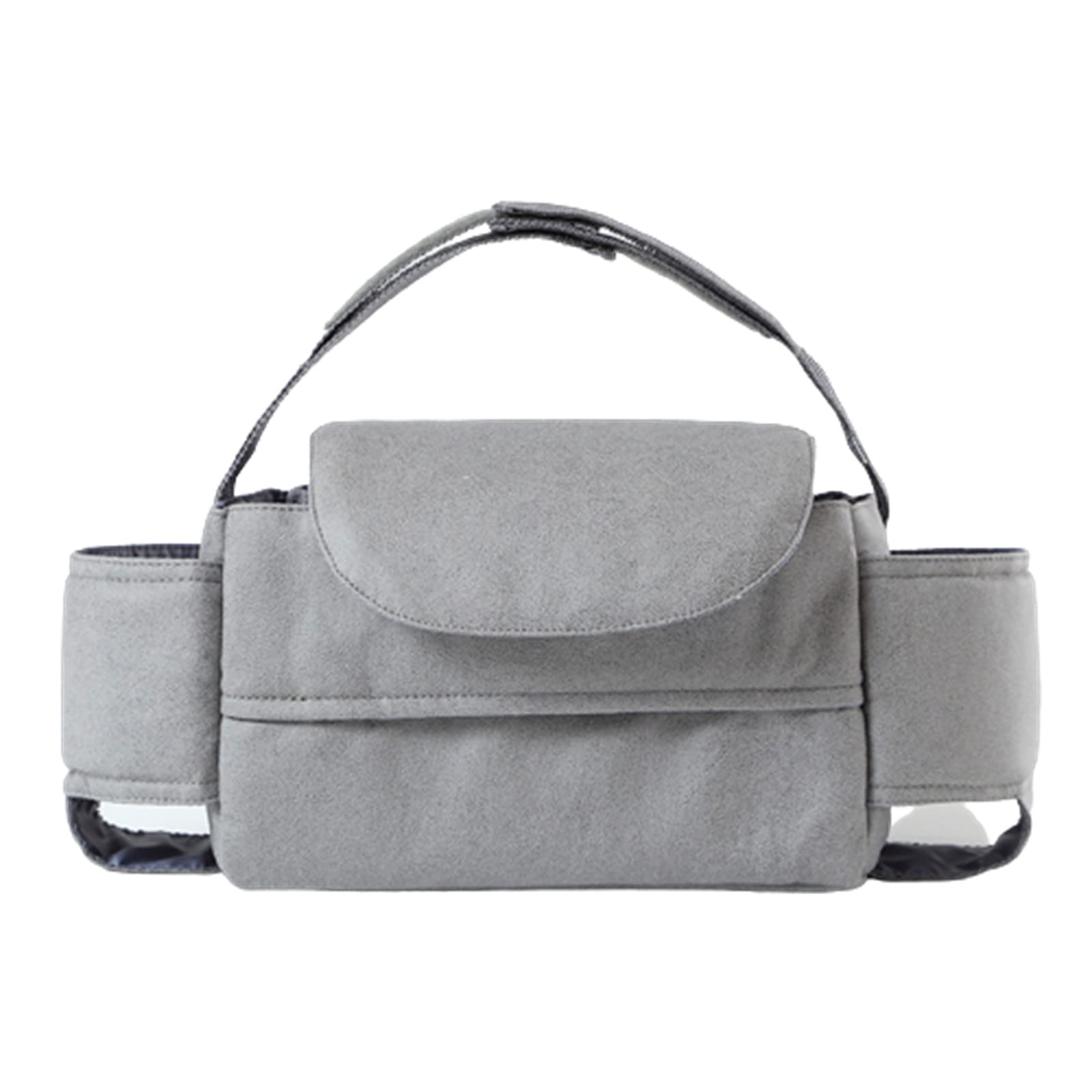 Organiseur portable pour poussette, sac d'accessoires pour poussette, grand espace avec 2 porte-gobelets pour biberon, couches, téléphone, jouets, sac de rangement, organisateur