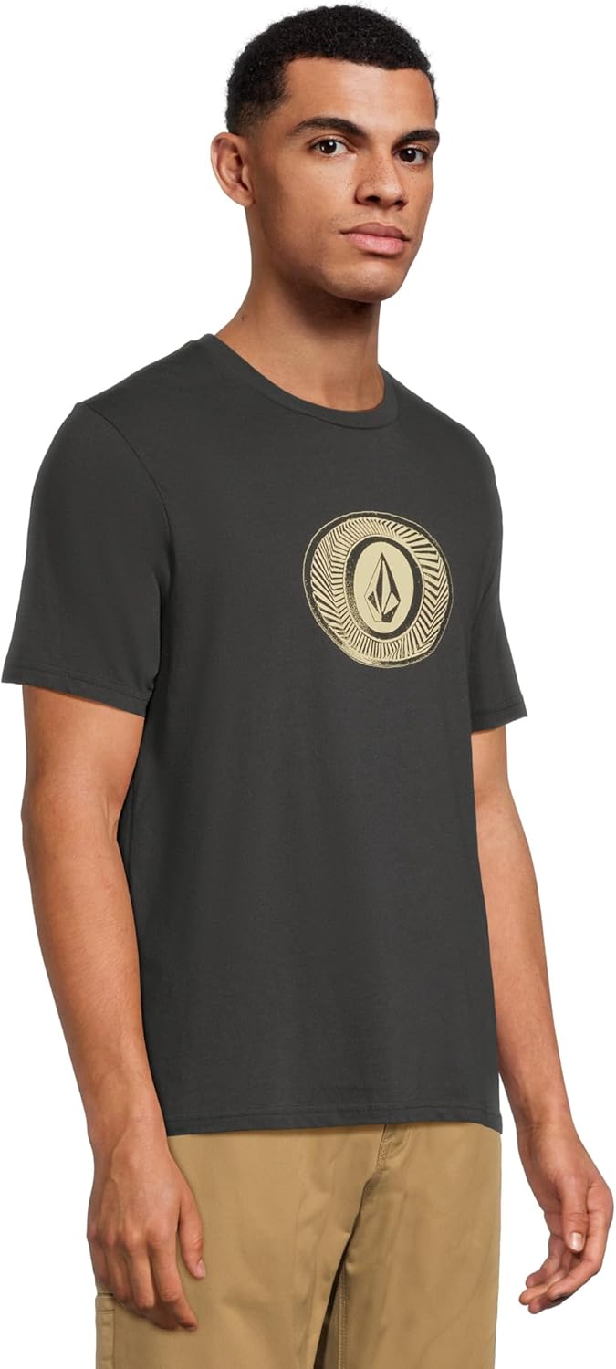 Volcom Mens Short Sleeve Logo T-Shirt | Cotton-Poly Blend Graphic Tee - Image 2