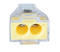 Vista 4 de YXQ Conector de cable a presión de 2 puertos Tuerca de pared PCT-102 Conductor 18-12AWG Cables para cajas de conexiones (50 piezas)