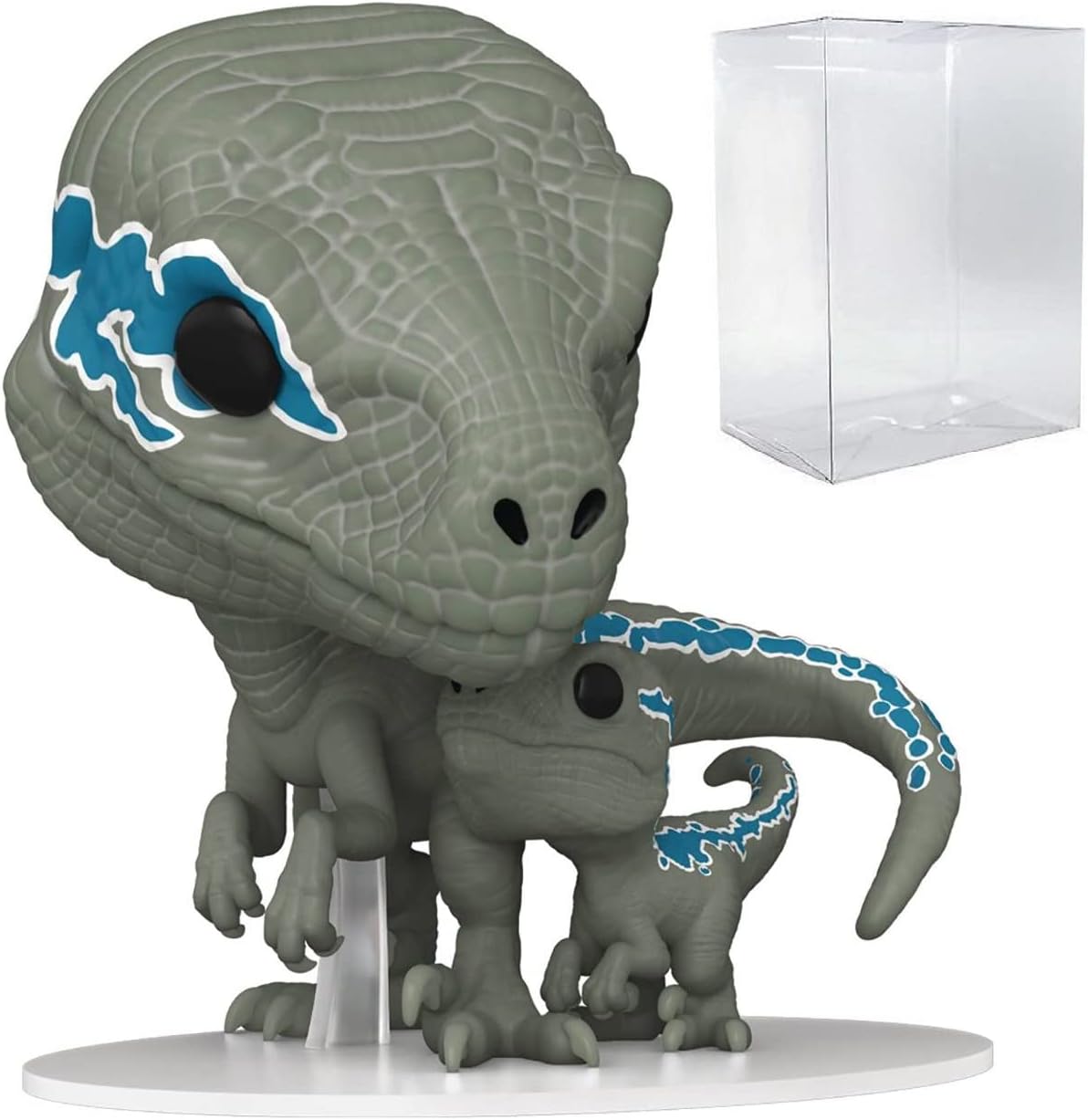 POP Jurassic World Dominion - Blue & Beta [Velociraptor] Funko Vinyl Figure (Bundled with Compatible Box Protector Case), Multicolor, 3.75 inches
