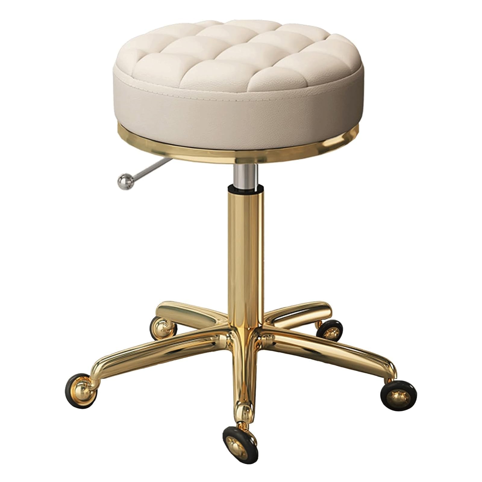 Sgabello idraulico con ruote, 44-55 cm, rotondo, girevole, per salone di bellezza, spa, design Slish 5 cl per t e li