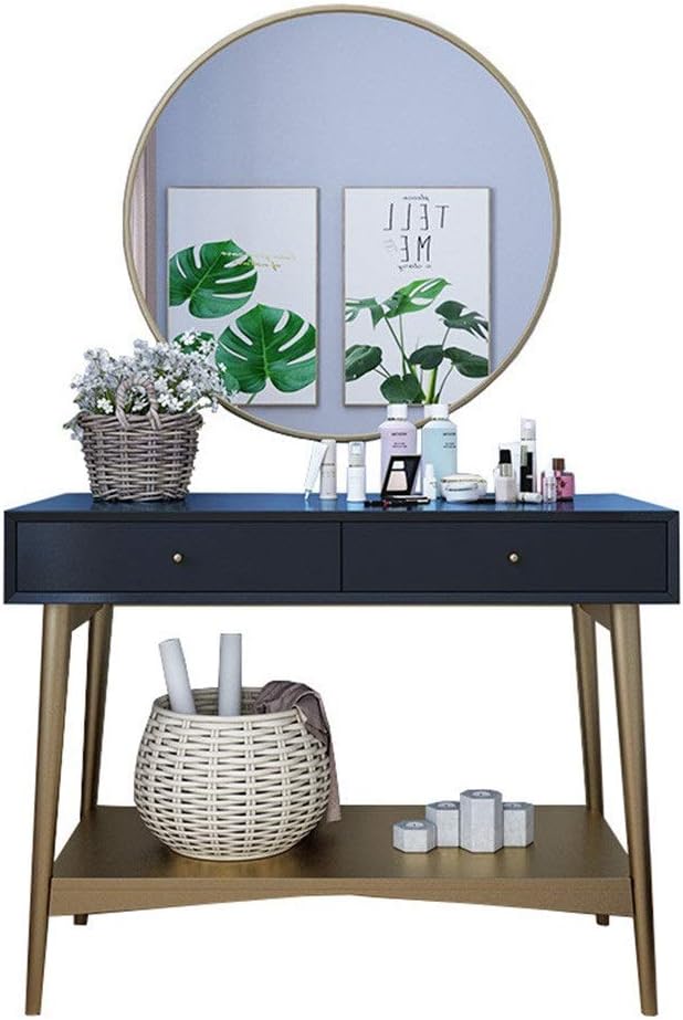 化粧台 プリンセスドレッシングテーブルベッドルームプリンセスドレッシングテーブルと椅子の組み合わせ錬鉄製のドレッシングテーブル 寝室