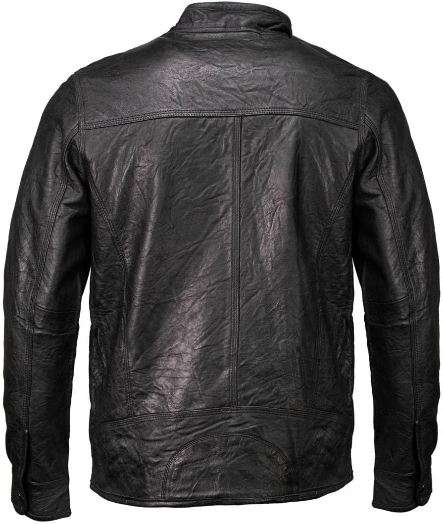 Milwaukee Leather SFM1866 Men's Classic Black Premium Leather Motorcycle Style Jacket with Zipper Front - Image 4
