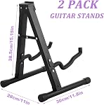 Acrux7 2 Pack Guitar Stand Metal Supports de guitare pliable pliant une structure Guitares Stands Universal fits toutes les guitares, acoustiques, classiques, basse (noir)