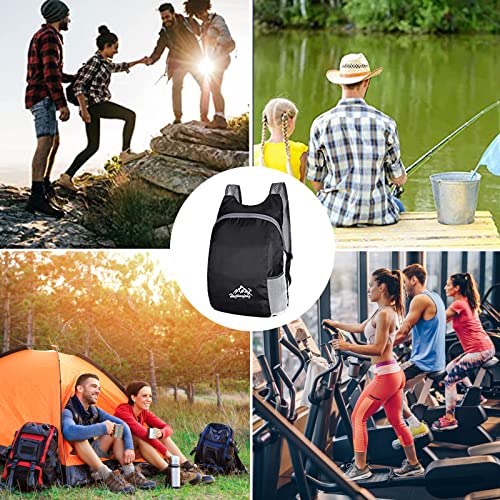 VIKY Faltbarer Rucksack Ultraleicht Wasserdicht, 20L Rucksack Faltbar, Praktischer Faltrucksack, Reiserucksack Wasserdicht, Packbare Rucksäcke für Herren Damen Kinder Reisen Outdoor Camping Klettern