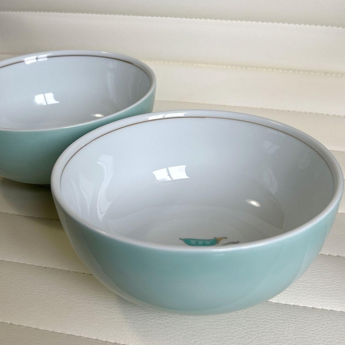Amazon.co.jp: 有田焼 深川製磁 青磁 どんぶり 2客セット 丼