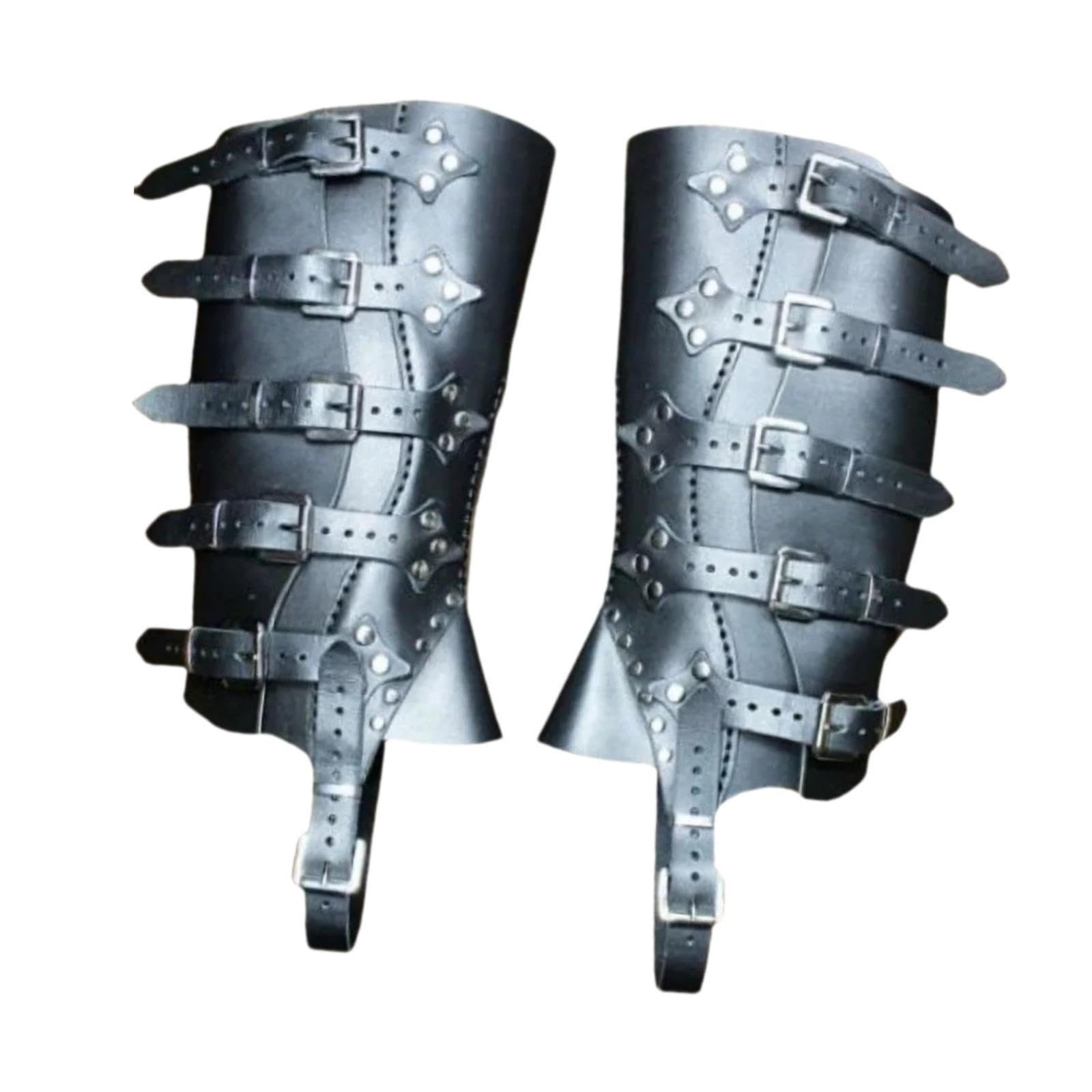 Wzmzjy Steampunk Boot Covers, Fashionable Leg Covers for Parties, Black