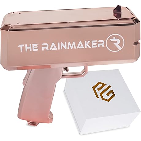 Money Gun & Gift Box/Case Rose Gold, Pink, Money Shooter Gun