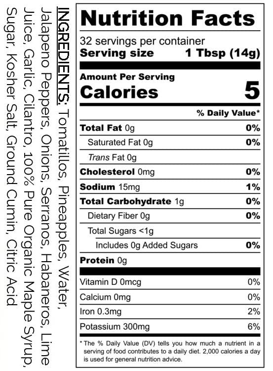 Miniatura 2 de Sixth Day Snacks Hot Pineapple Salsa Verde (16 oz.) - Sin gluten, ingredientes frescos, vegana y baja en sodio