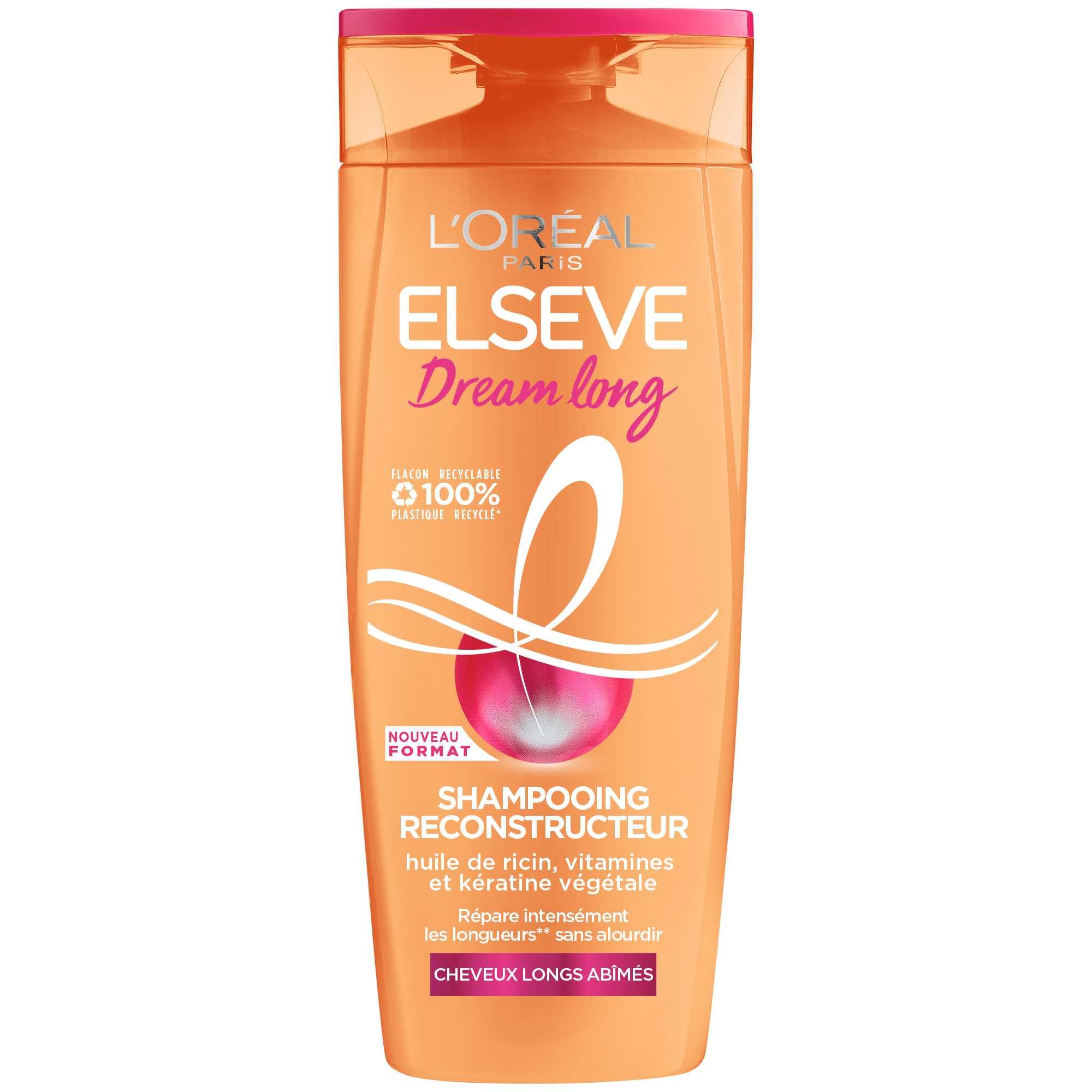L'Oréal Paris, Rebuilding Shampoo for Long Hair, Repaired Lengths, Enriched with Vegetable Keratin + Vtamine + Castor Oil