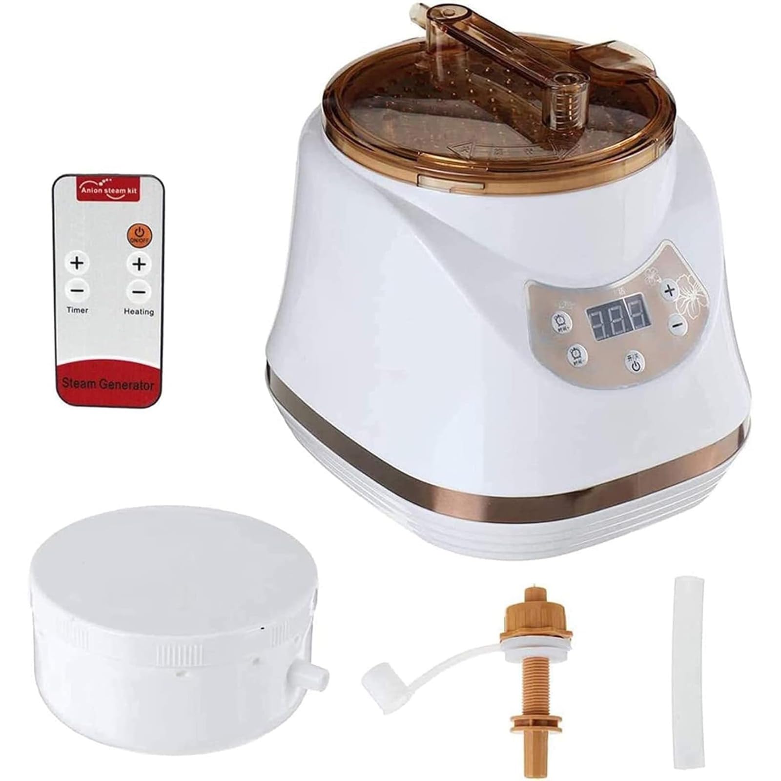 Generatore di vapore portatile per sauna, 1000 W, 2 l, con display digitale e telecomando, ideale per la famiglia benessere e la spa