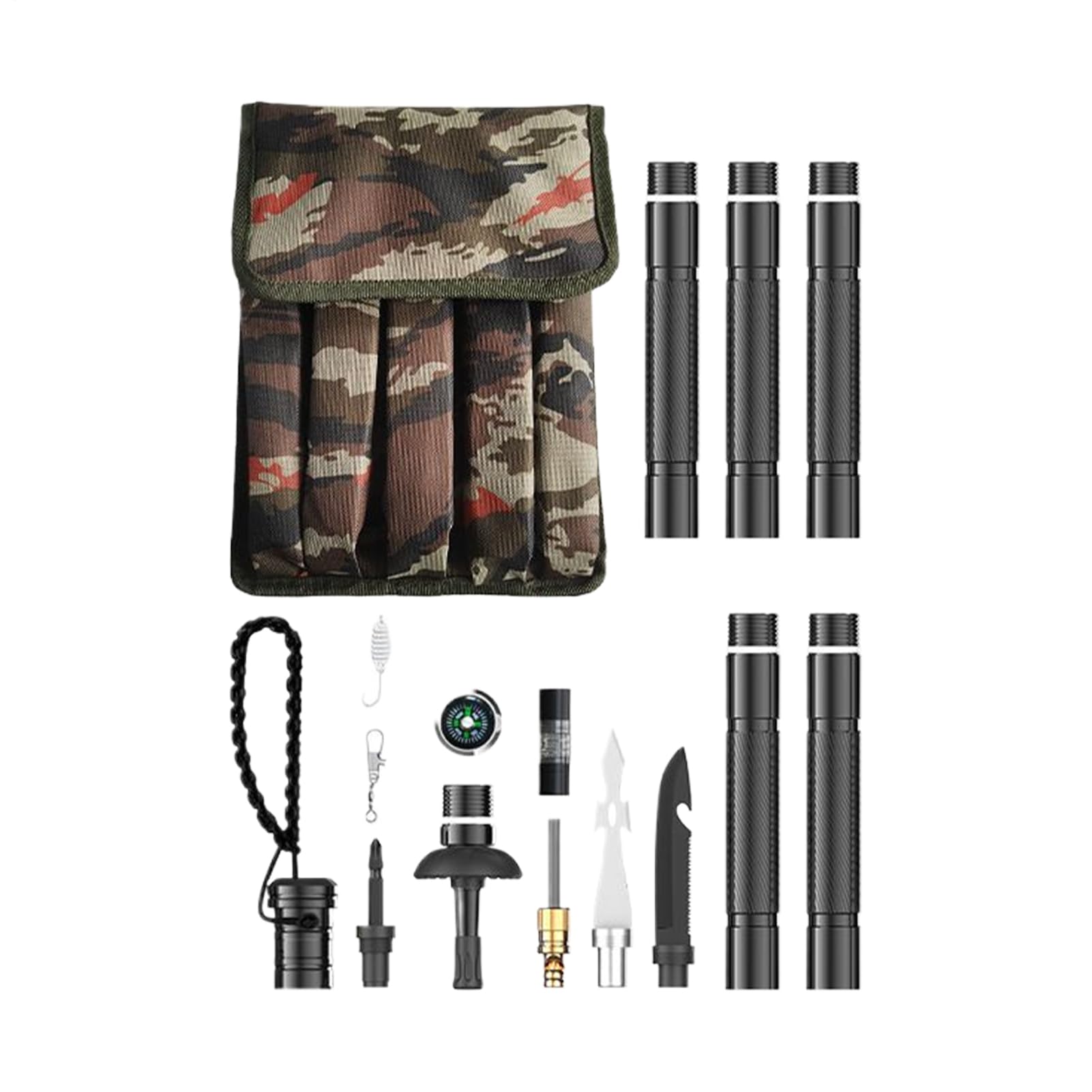 Bastones de Senderismo Postes Ajustables y Plegables para Caminar | Bastones Ergonómicos para Caminar para Trekking, Senderismo, Camping, Supervivencia, Aire Libre, Montaña, Viaje, Esquí