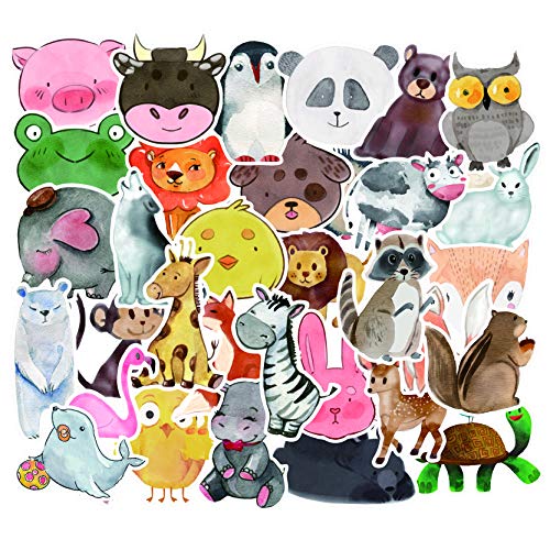 Honch Cute Cartoon Animal Stickers Girl Lovely Stickers Pack 50 Pcs Suitcase Stickers