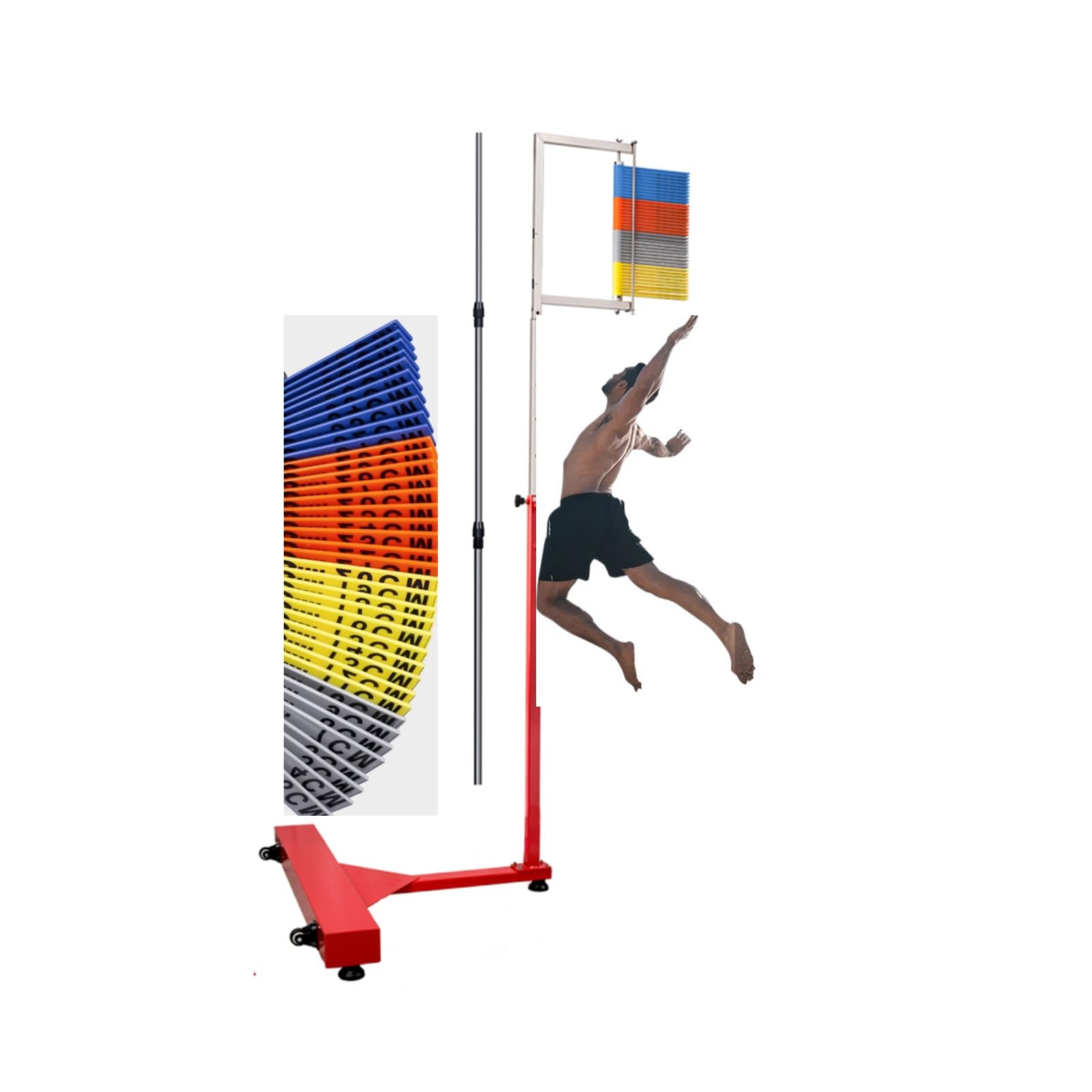 Kit de prueba de rendimiento preciso para salto vertical con varilla regulable de alta estabilidad
