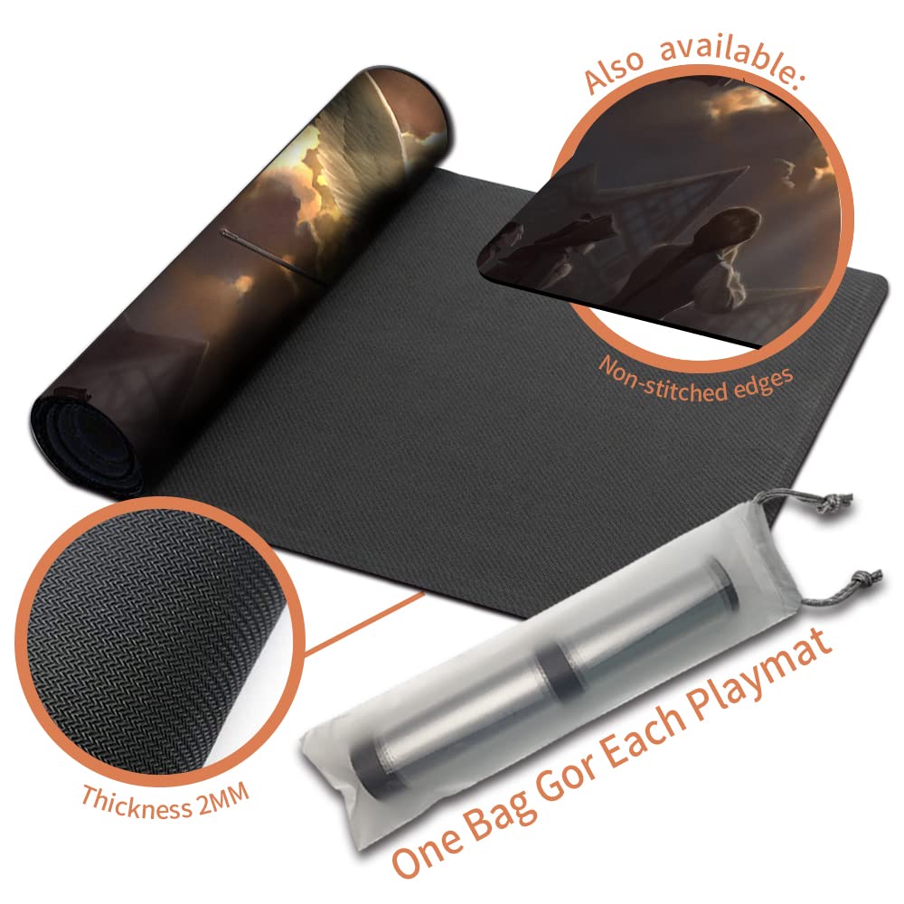 Four leaves MTG - Tappetini da Gioco + Borsa Impermeabile Gratuita MTG, Dimensioni 60 x 35 cm, MTG Mouse Pad Compatibile con MTG TCG CCG (Avacyn, Angel of Hope-JH)