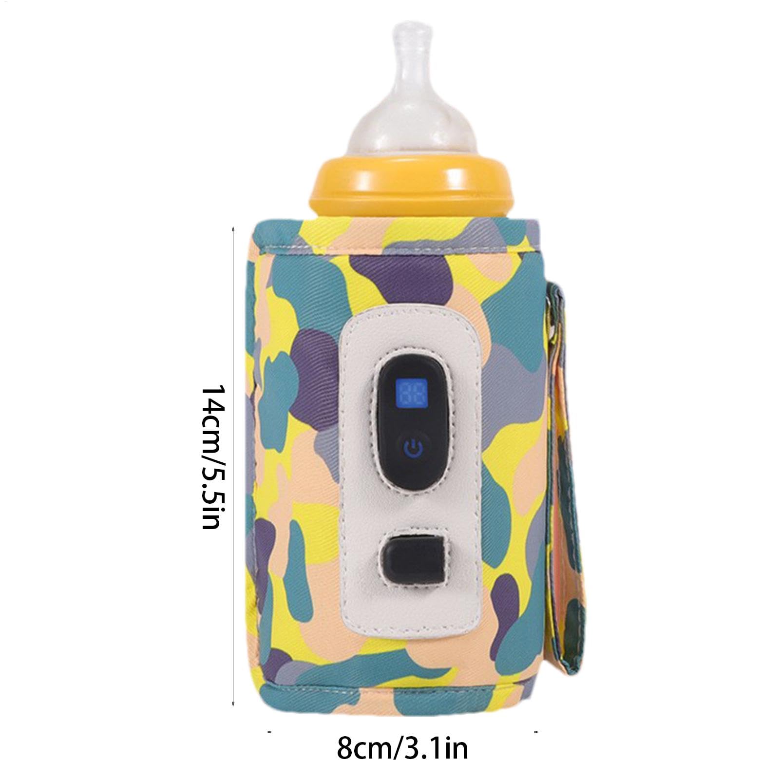USB Milk Bottle Warmer Bag - Portable Digital Bottle Warmer USB Milk Warmer | 5 Gear Temperature Bottle Bag | Adjustable Heat Keeper Feeding Bag | Children's Home Milk Warmer for Travel